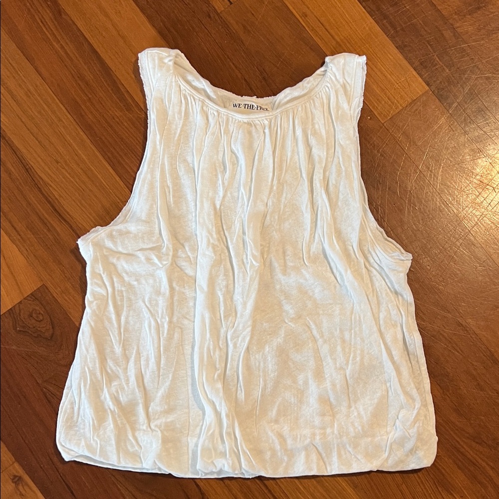 We The Free White Muscle Top